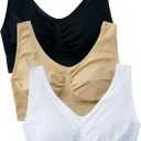 Hiking Gril Women's Comfort Wirefree Bralette Unpadded Sleep Yoga Bra, Size 3 XL