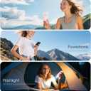 3-in-1 Portable Mini Fan, Power Bank & Flashlight, Ultra Lightweight Pocket Fan with 3 Speeds, 2000mAh USB Rechargeable for Travel/Camping/Outdoor, Gifts for Women & Kids (Pink)