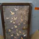 Vintage Gold Framed Wall Art Flying Bird Pictures Wall Decor 16x24 Inch