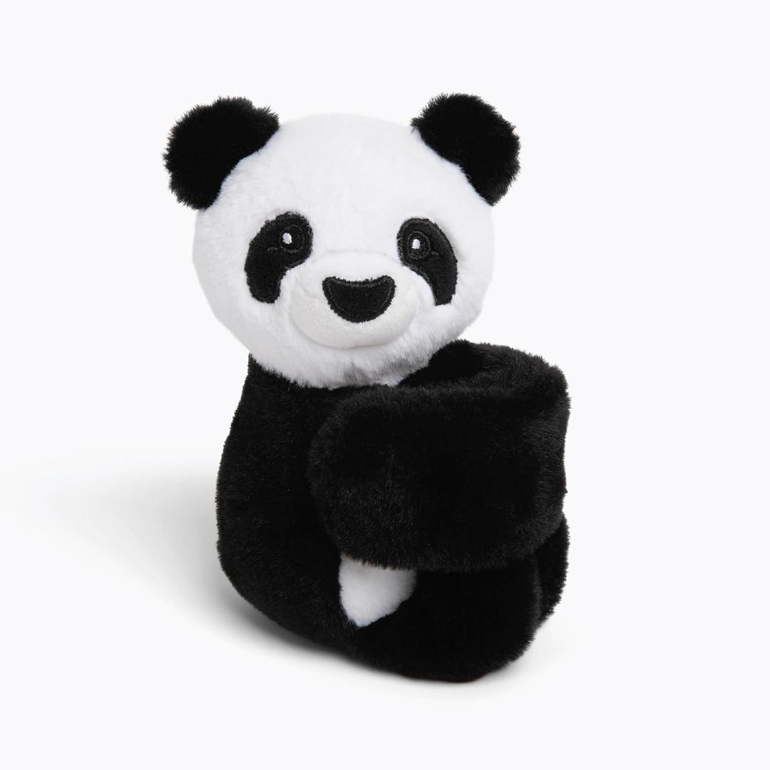 HUGIMALS Hug Babies Bowie The Panda Cute Mini Plush Stuffed Animal for Kids | Soft & Cuddly Portable Comfort Adorable On-The-Go Companion for Travel School & Adventures Ages 2+