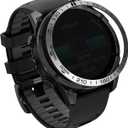 Abanen Stainless Steel Watch Bezel for Garmin Fenix 8 51mm, Polished Adhesive Cover Anti-Scratch Protector Cover Ring for Fenix 8 47mm (Silver, 51mm)