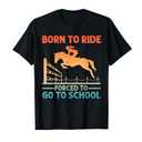 Horse Racing Art For Kids Boys Girls Horse Lover Equestrian T-Shirt Xs
