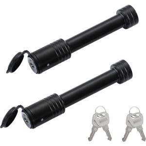 Trailer Hitch Lock, Hitch Lock with 5/8'' Dia Pin Fits 2" Receiver Tubes, for Class III IV 2 Inch Receiver, for Trailer Car Boat, KD 2 Pack