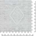 House of Noa Play Mat 4x6 Gray Ula Set of 6 Tiles Cushioned EVA Foam Play Mat for Floor, Soft Interlocking Mats for Hard Floors