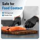 SWIFTLITE Disposable Nitrile Gloves Black, Food Safe Rubber Gloves Latex-Free Powder-Free for Cooking Food Prep Kitchen Clean, 300, Medium