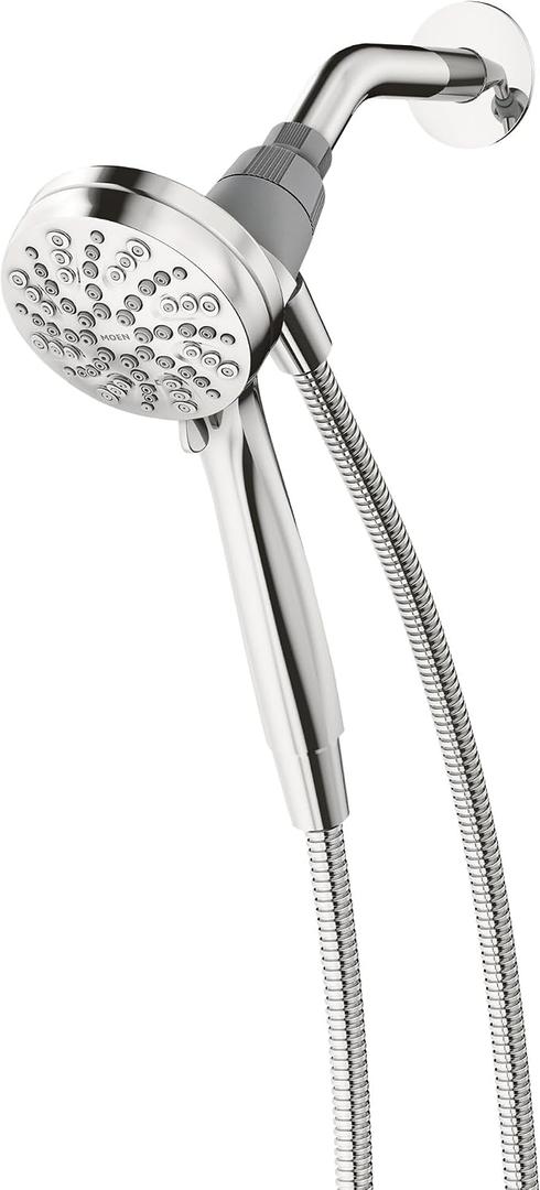 Moen Engage Magnetix Chrome 3.5-Inch Six-Function Detachable Handheld Showerhead with Magnetic Docking System, 26100