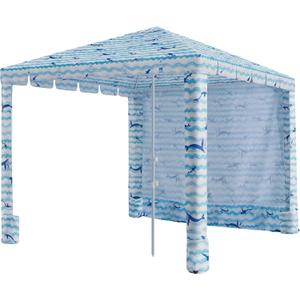 Umineux Beach Cabana - 8FT Beach Canopy with Side Wall, Easy Setup Beach Tent Sun Shelter, Waterproof Tent - Portable Shade for Whole Family (Blue Whale)