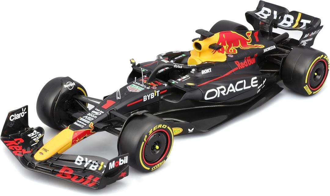 Bburago 1:24 2023 Race Oracle Red Bull RB19 Die-Cast Car with Verstappen #1 Figure