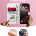 DEENAKIN for iPhone 15 Pro Max Wallet Case with Card Holder + Cash Clip, RFID-Blocking, Military-Grade Protection & UV-Printed Artwork, Magnetic Closure with Leather Stand - Pink Rose and Bows