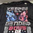 Keeper of The Gender Burnouts Or Bows Gender Reveal Party T-Shirt 2XL