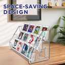 Magnetic Card Holder 3-Tier, Card Display Stand Clear Acrylic Trading Sports Card Display