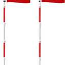 Golf Flagstick 6ft, Golf Pin Flag Hole Cup Set Putting Green Flags and Poles Numbered Golf Flags for Driving Range Backyard, Portable 5 Section Design for Golf Practice, Gift Idea