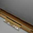 BlastHome® Non-Adjustable Luxury Curtain Rods for Windows, 1 ¼” Rod Set, 3 foot Fixed Length, Brushed Gold
