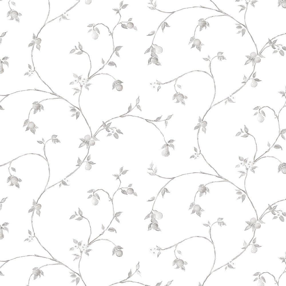 Norwall CK36608bolt Wallpaperfruit Trail Wallpaper Prepasted (White) Norwall CK36608bolt Wallpaperfruit Trail Wallpaper Prepasted (White)