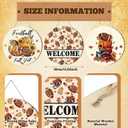 3 Pcs Fall Football Decorations Door Sign Football and Fall Y'all Welcome Wooden Hanging Sign Autumn Wood Wreath with Rope for Front Door Outdoor Autumn Harvest Thanksgiving Party Decor