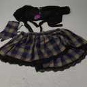 Avidlove Sexy School Girl Lingerie for Women Student Outfits Roleplay Lingerie Set with Plaid Mini Skirt (Medium, Navy Blue)