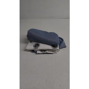 Zenna Home, Blue Colorblock Fabric Shower Curtain,  71 x 74, Blue and Grey