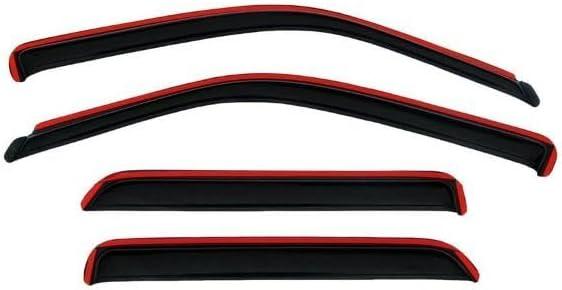 Auto Ventshade [AVS] In-Channel Ventvisor / Rain Guards | Fits 2015 - 2024 Ford F-150, 2017 - 2024 Ford F-150 Raptor SuperCrew - Smoke, 4 pcs. | 194975