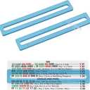 Pack of 4 Mahjong Line Reader Mahjong Line Finder Acrylic Mah Jong Card Line Guide (Blue)