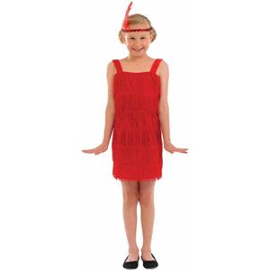 fun shack Flapper Dress Kids Costume Roaring 1920s 20s Halloween Costumes for Girls (Large)