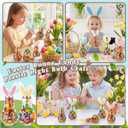 LemonRoad 172 Pcs/24 Sets Easter Craft Kit, DIY Bunny Easter Candy Containers, Fillable Plastic Light Bulb Candy Jar Kit Lightbulb Ornaments for Party Favors Home Activities Spring Gift