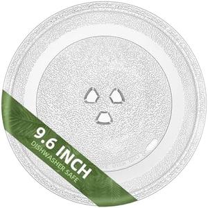 Smallest 9.6 Inch Microwave Plate Replacement Compatible With Panasonic Microwave Glass Plate F06016D00XN, 9.6" Microwave Plate Replacement for Nostalgia 0.7 cu.ft. 700W small retro microwaves