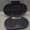 Bakers Friend Double Belgian Waffle Maker Thick, 2 X 6 Round Waffle Maker, Belgium Waffle Iron, Waflera Electrica with Non-stick Plates, 1200W, Perfect for Kids & Family Breakfast, Graphite