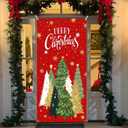 Christmas Door Cover Xmas Tree Snowflake Merry Christmas Front Door Porch Cover Banners for Winter Xmas New Year Holiday Party Decor 70.8 x 35.4 Inch