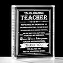 Teacher Appreciation Gifts for Women Men Crystal Thank You Gifts for Teacher from Students Birthday Christmas Retirement Gifts for Teachers Crystal Keepsake Plaque