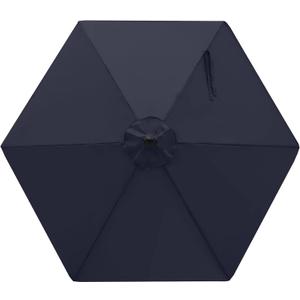 MASTERCANOPY Patio Umbrella 7.5 ft Replacement Canopy for 6 Ribs-Navy Blue Canopy Only