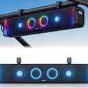 Ehaho 26 Inch 6-Speaker UTV Sound Bar with Bluetooth, RGB, IP66 Waterproof | 500W Peak Power, BT 5.4 & Auracast, Music-Sync RGB, USB/AUX, Detachable Cable, Fits 1"-2" Roll Cage for UTV Golf Cart SXS ATV
