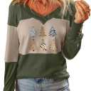 Dokotoo Long Sleeve Shirts for Women Fall Outfits V Neck Shirts Button Tunic Tops Fashion Winter Clothing (Green, XL)