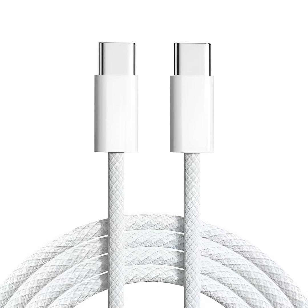 3 x USB-C to USB-C Fast Charging Cable 60W, Premium Nylon Braided Type-C Cord 3FT, Power Delivery, Compatible with iPhone 15/16/17, Samsung Galaxy, iPad, MacBook | CCLINE