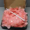 SINTENILL 6 FT Pop Up Christmas Tree with 100 LED Timer Lights & Remote, Pink Collapsible Christmas Tinsel Tree Artificial Pencil Tree Xmas Decoration for Holiday Home Office Party, USB Powered