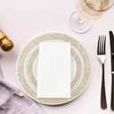 Vplus 400 Pack Premium Quality Guest Towels Disposable Dinner Napkins Soft, Absorbent, Party Napkins for Dinners or Catering Eventsand Everyday Use (White, 400)
