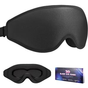 Sleep Eye Mask for Men Women Sleeping Masks, Light Blocking 3D Deep Contoured Eye Shade Cover for Travel Yoga Nap