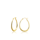 Silver Oval Hoop Earrings Hypoallergenic 14K Gold Plated Sterling Silver Lightweight Oval Hoop Earrings for Women Gilrs