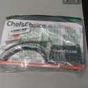 Chef'sChoice Manual Knife Sharpeners for 15- and 20-Degree Straight-Edge and Serrated Knives with Diamond Abrasives Precise Angle Control & Compact Footprint, 2-Stage, Gray