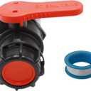 IBC Tote Valve, 2.95" Coarse Thread IBC Tote Adapter, 75mm NPT DN50 Heavy Duty Tote Tank Drain Ball Valve Connector Replacement for IBC Tote Water Liquid Container