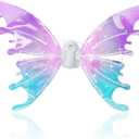 ATHLERIA Electric Fairy Wings for Girls,DIY Butterfly Angel Wings with Lights Toddler Birthday Princess Gifts for 3 4 5 6 7+ Years,Light Up Fairy Costume for Halloween Christmas Dress Up Party Favor