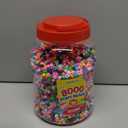 8000+ pcs Pony Beads Bulk for Bracelet Multi-Colored Making Beads for Hair Braiding DIY Crafts Kandi Jewelry Key Chains and Ornaments Decorations Boxed