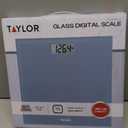 Taylor Digital Glass Bathroom Scale for Body Weight, Durable Platform, Digital Weighing Machine for People, Easy-to-Read Display, 350 lb Capacity, Slate Blue