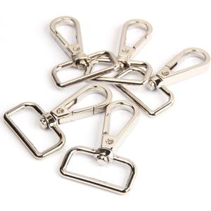12 Pcs D Ring Swivel Lobster Claw Clasp, Push Gate Snap Hooks Trigger Clips(Silver, 1 1/4 inch)
