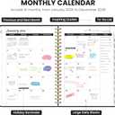 2 x 2026 Planner - Weekly and Monthly Planner, January 2026 to December 2026, Spiral Bound 2026 Calendar Planner Book, Inner Pocket, Perfect for Office Home School Supplies - A5 (6.3" x 8.5"), Black