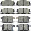 ALADICHE 4pcs Front Disc Ceramic Brake Pads Fit for 2008 2009 2010-2017 Honda Accord (D914/D1451)