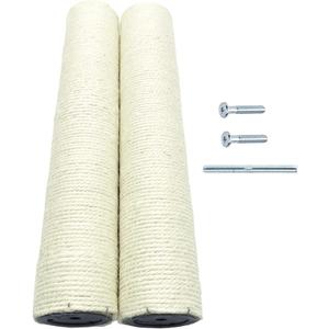 Cat Tree Tower Accessories Replacement Post 17.7" L, Ø 3.15" Pole with M10 Bolt, DIY Cat Scratching Post Pole