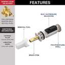 Cartridge Kit Compatible with Moen 1222 Replacement Cartridge for One-Handle PosiTemp Shower and Tub, Brass Core, Fix Common Issues, 1 Pack