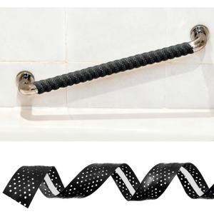 Grab Bars Non-Slip Tape for Bathtubs and Showers - Stainless Steel Bars Anti Slip Tape for Bathroom, Walls, Rail Handrail Covers for Seniors, Elderly, Handicap