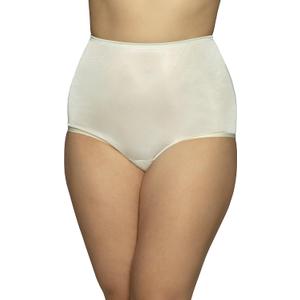 Vanity Fair Women's High Waisted Underwear, Full Coverage Ladies Panties, Perfectly Yours Briefs (7, Nylon - Candleglow)