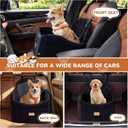 Dog Car Seat for Medium/Small Dogs, Dog Booster Car Seat, Pet Booster Seats Up to 40lbs with Waterproof Layer, 3 Storage Pockets and Safety Belt (Black)